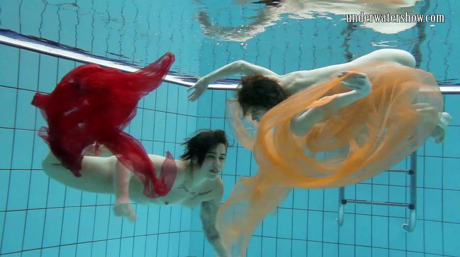 Delicious swimming babes strip under the water - 4. pic