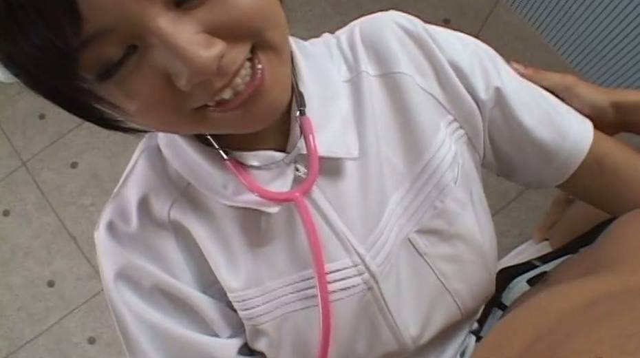 Charming nurse Meguru Kosaka worship juicy cock in POV clip - 3. pic