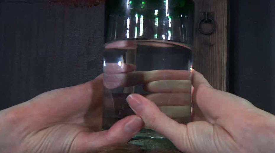 Pervert is conducting experiments with glass of water and tied up nasty gal - 11. pic