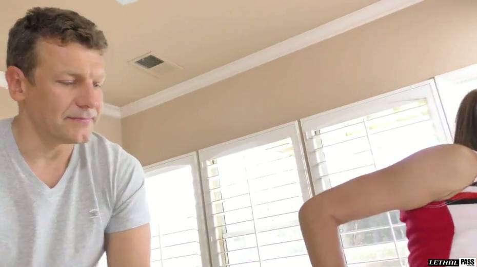 Naughty cheerleader with pigtails Kyler Quinn has a crush on her step daddy - 7. pic
